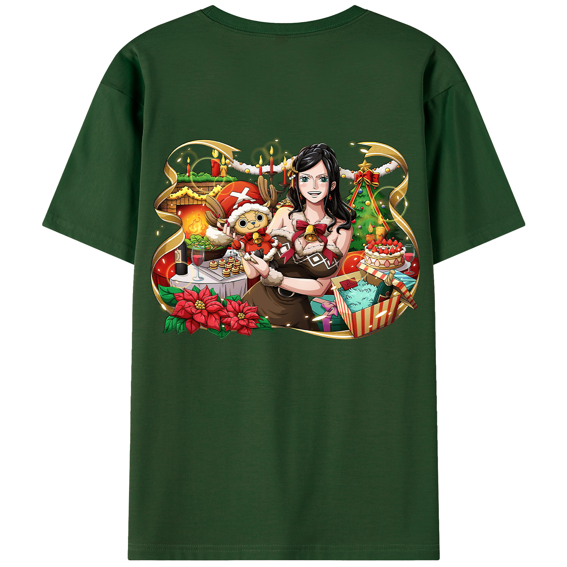ワンピース ニコ・ロビン ONE PIECE Nico Robin 綿100％半袖Tシャツ（背面プリント）